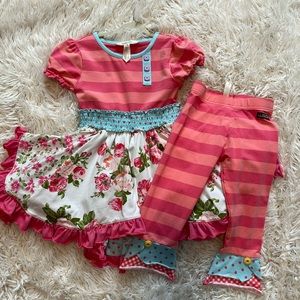 Matilda Jane dress and leggings set - Size 4